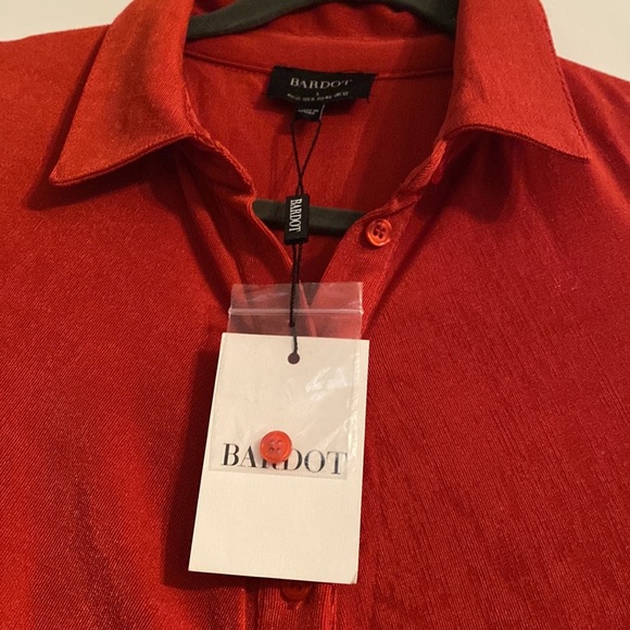 Bardot The Gathered Orange Long Sleeve Minidress - Picture 6 of 11